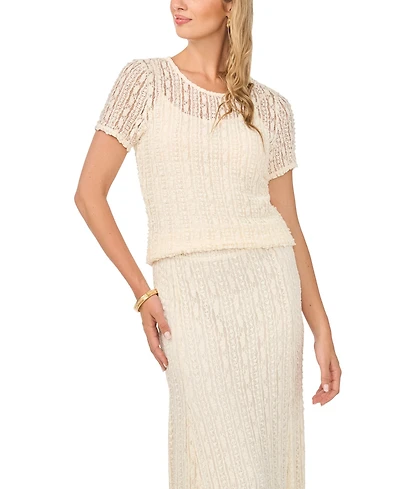 Vince Camuto Women's Crewneck Short-Sleeve Top