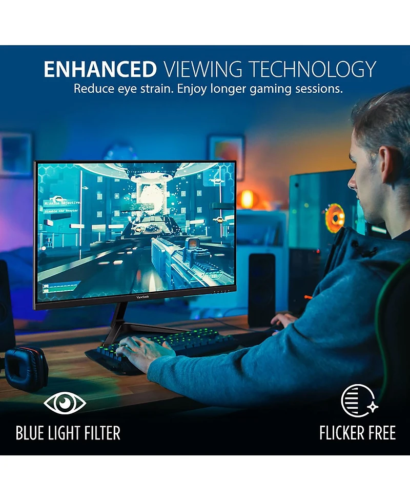 ViewSonic VX2718-p-mhd 27" Mva Full Hd 165Hz Adaptive-Sync 1ms Gaming Monitor