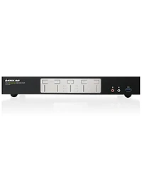 Iogear 4-Port 4K Dual View Kvmp Switch with Hdmi Connection, Usb 3.0 Hub and Audio, Taa