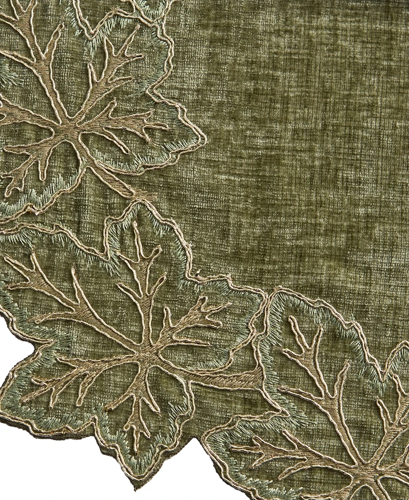 Lenox Lurex Leaves Velvet Round Placemat, 15" x 15"