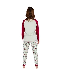 Deux par Women's Two Piece Christmas Pajama Set Holiday Print