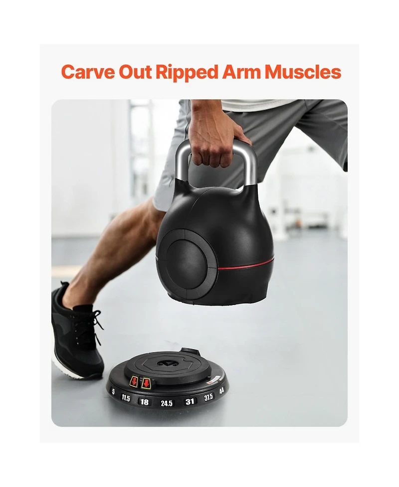 Vevor Adjustable Kettlebell with 7 Weight Levels