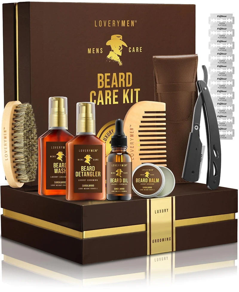 Lovery Men Beard Care Gift Set - 13piece Grooming Gift Set