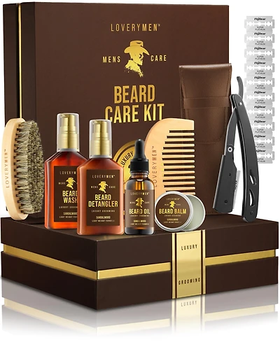 Lovery Men Beard Care Gift Set - 13piece Grooming Gift Set