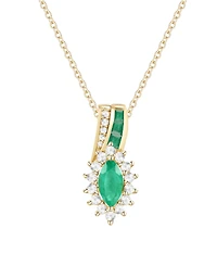 Macy's Ruby (5/8 ct. t.w.) & Diamond (1/4 Pendant Necklace 14k Yellow Gold