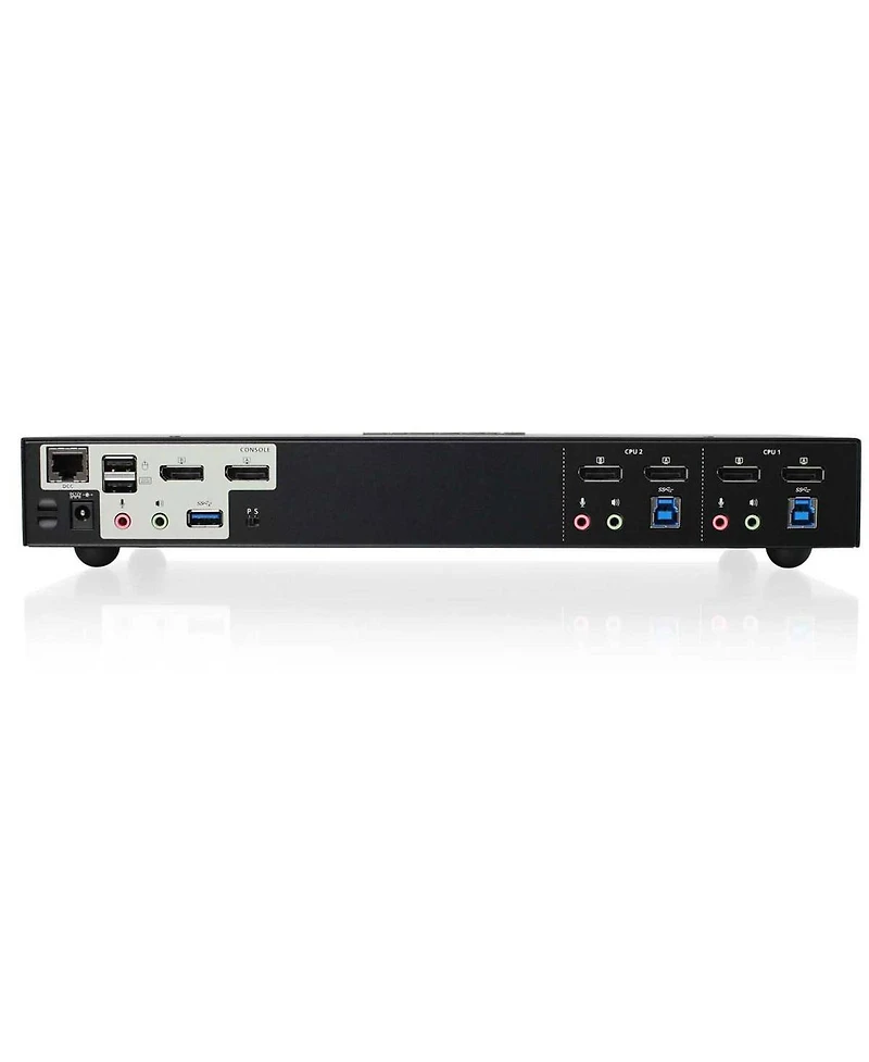 Iogear 2-Port 4K Dual-Link DisplayPort Kvmp Switch with Usb 3.0 Hub and Audio (Taa)