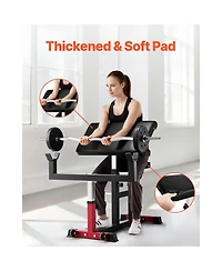 Vevor Preacher Curl Bench Adjustable Home Gym Biceps Machine Barbell Equipment