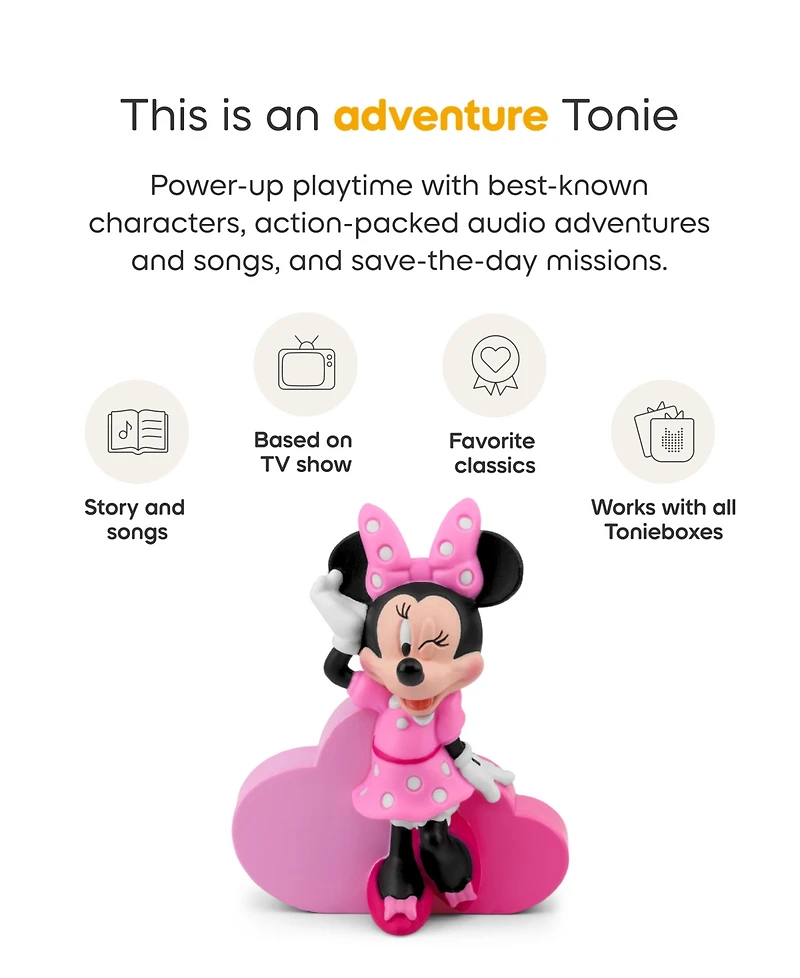 Tonies Minnie Mouse Clubhouse Friendship & Problem-Solving Stories Tonie Figurine, Ages 1+