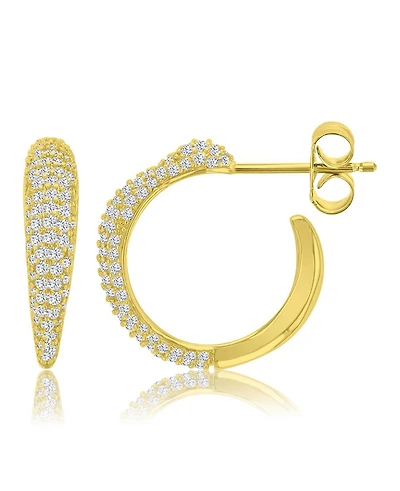 Macy's 14k Gold-Plated Polished Casual Hoop Earrings