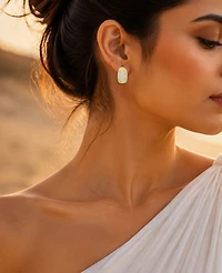 Macy's 14k Gold-Plated Omega Crystal Earrings