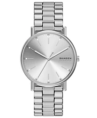Skagen Men's Signatur Quartz Three-Hand Silver Stainless Steel Watch 40mm