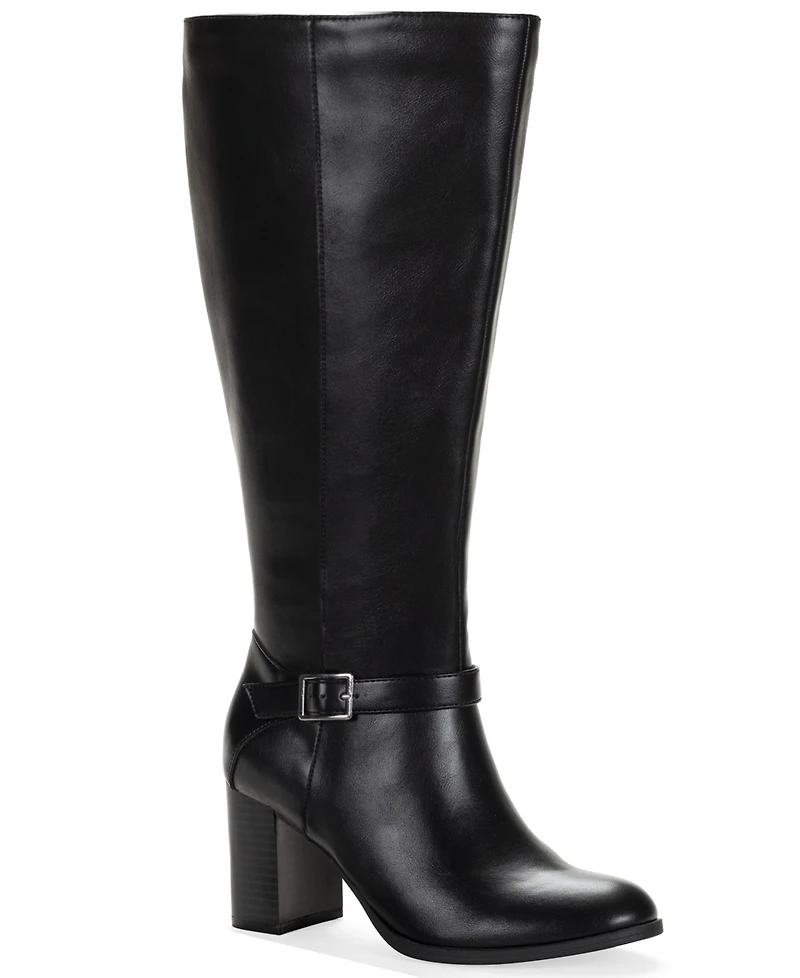 Style & Co Women's Ruthh Round Toe Buckle Detail Dress Boots, Macy's Exclusive