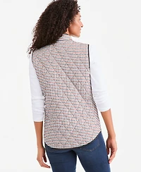 Style & Co Women's Quilted Plaid Puffer Vest, Macy's Exclusive