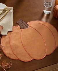 Elrene Pumpkin Velvet Placemat, 15" x 17"