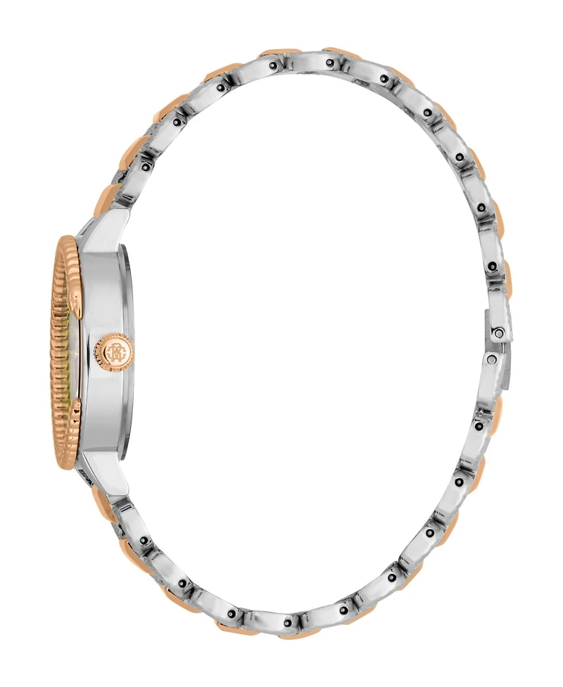 Roberto Cavalli Women Snake Core Quartz Two Tone Stainless Steel Bracelet Watch