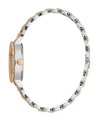 Roberto Cavalli Women Snake Core Quartz Two Tone Stainless Steel Bracelet Watch