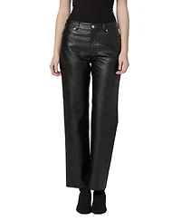 Blank Nyc Women's Crocodile Tears Crocodile-Embossed Mid-Rise Straight-Leg Pants