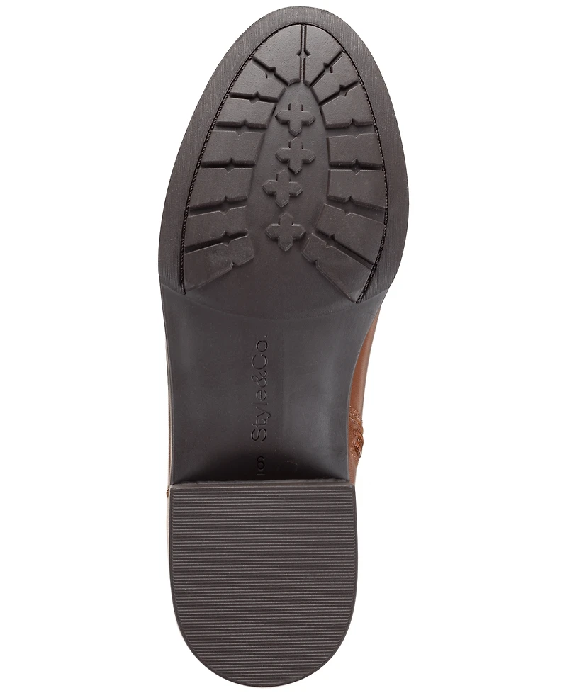 Style & Co Women's Valoraa Round Toe Full-Zip Riding Boots