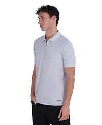 Karl Lagerfeld Paris Men's Quarter-Zip Precision Ponte Polo Shirt