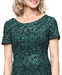 Alex Evenings Women's Soutache Sequin A-Line Dress