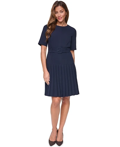 Vince Camuto Women's Crewneck Fit & Flare Dress