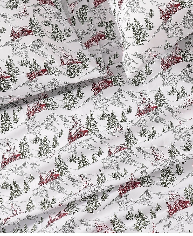 Sanders Holiday Printed Microfiber 4-Pc. Sheet Set, King