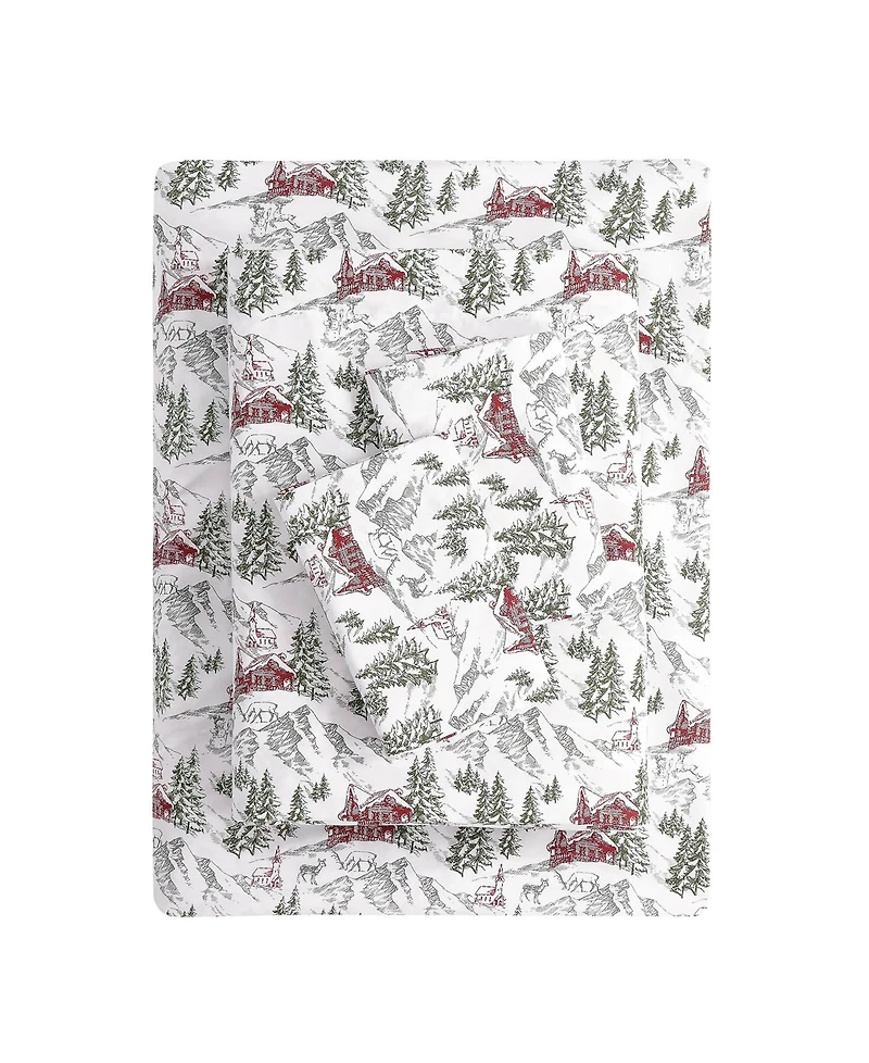Sanders Holiday Printed Microfiber 4-Pc. Sheet Set, Full