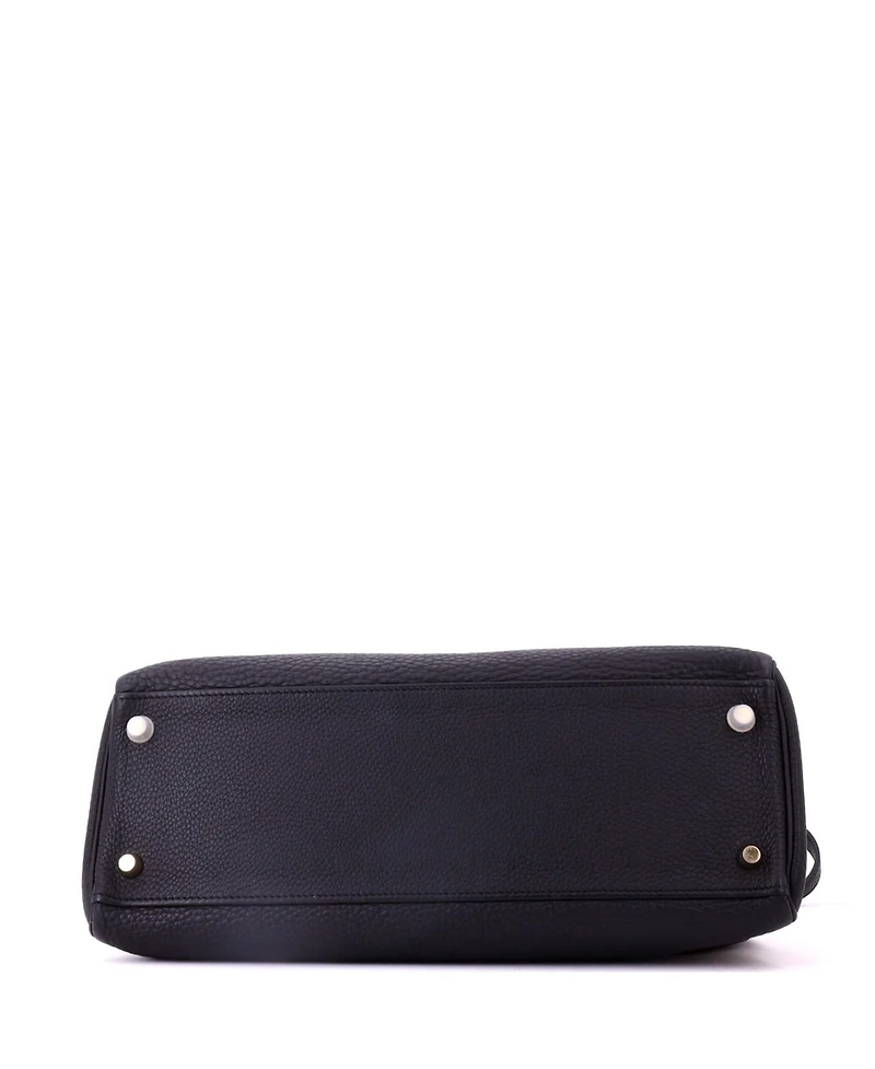 Pre-Owned Hermes Kelly 32 Handbag Black Togo with Gold Hardware