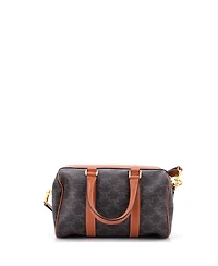 Pre-Owned Celine Medium Boston Bag Triomphe Coated Canvas