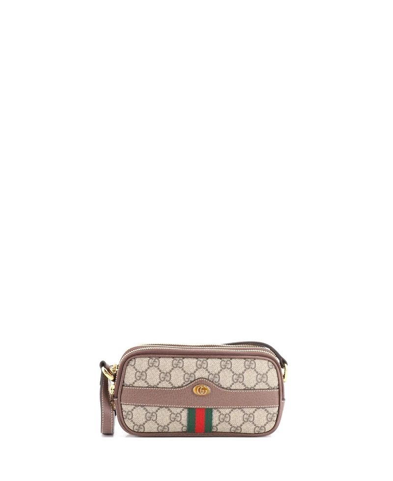 Pre-Owned Gucci Mini Ophidia Crossbody Bag Gg Coated Canvas
