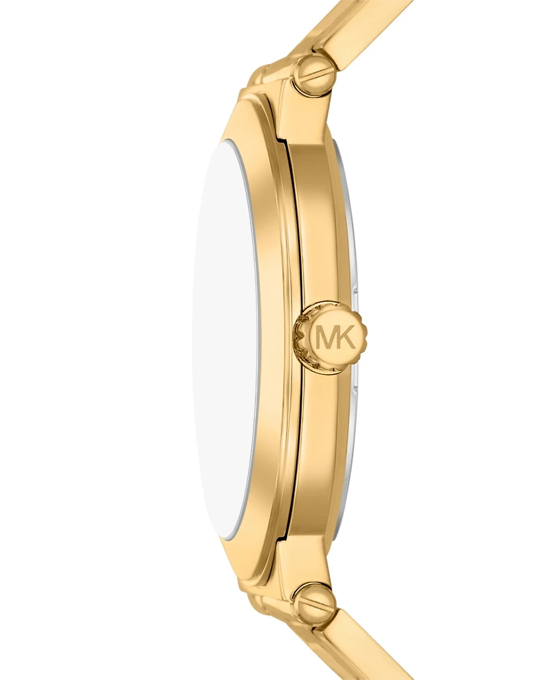 Michael Michael Kors Men's Billie Three-Hand Gold-Tone Stainless Steel Watch 44mm