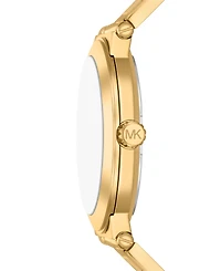 Michael Michael Kors Men's Billie Three-Hand Gold-Tone Stainless Steel Watch 44mm