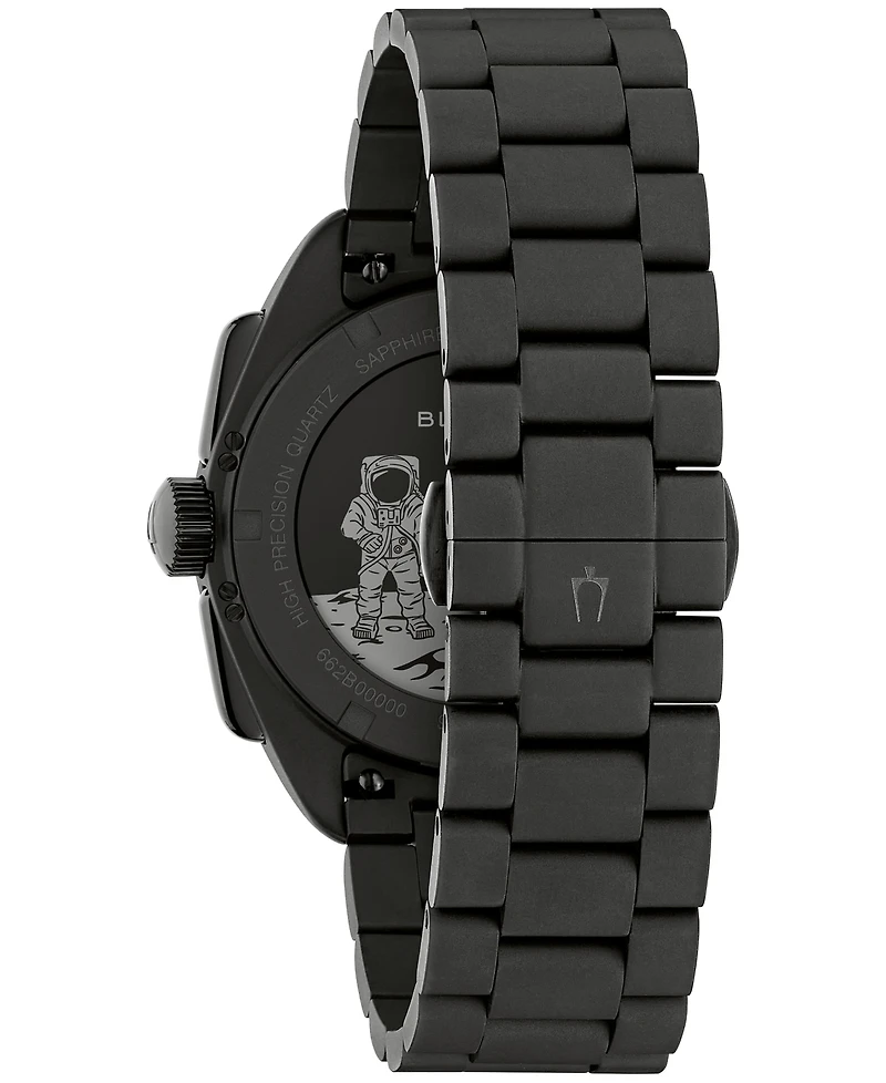 Bulova Men's Limited Edition Lunar Pilot "Black Hole" Black Stainless Steel Bracelet Watch 41.2mm