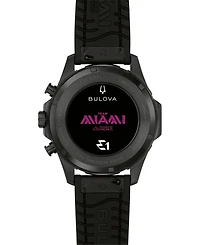 Bulova Men's E1 Grand Prix Series B Black Leather and Silicone Rubber Watch 41mm