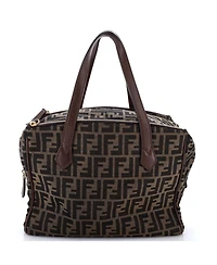 Pre-Owned Fendi Medium Double Zip Tote Zucca Canvas
