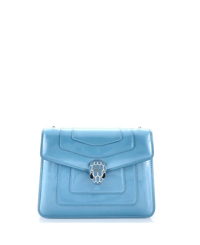 Pre-Owned Bvlgari Small Serpenti Forever Square Shoulder Bag Patent