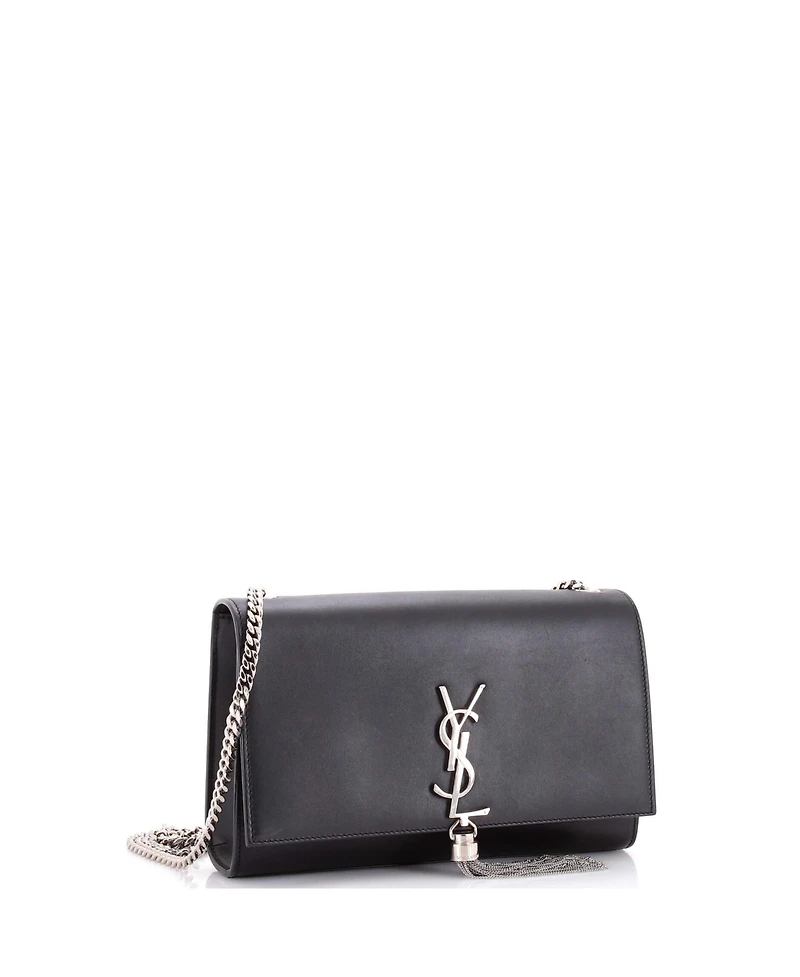 Pre-Owned Saint Laurent Medium Classic Monogram Tassel Crossbody Bag Leather