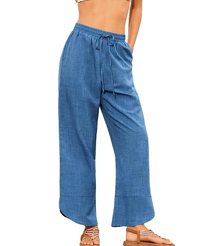 Cupshe Women's Big Step Blue Pants