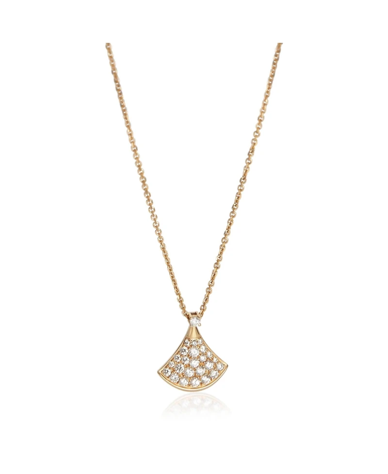 Pre-Owned Bvlgari Rose Gold Diamond Diva's Dream Pendant