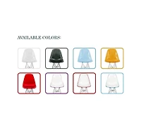 LeisureMod Cresco Acrylic Dining Chair, Modern Chrome Eiffel Base and Curved Back Design, Ergonomic Lightweight Accent Side Chair