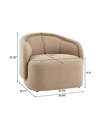 Streamdale Furniture Amanda Accent Chair Curved Boucle