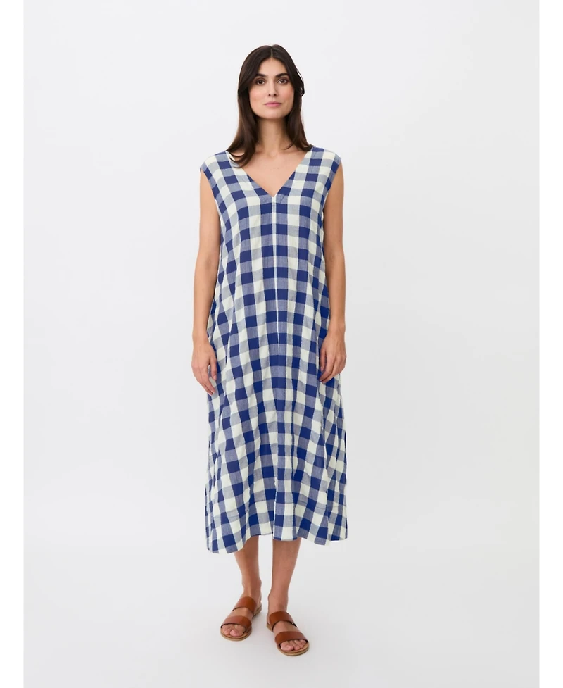 Masai Copenhagen Women's Maordella V-Neck Checked Midi Dress