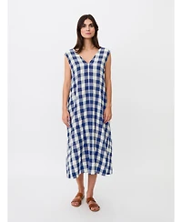 Masai Copenhagen Women's Maordella V-Neck Checked Midi Dress