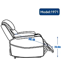 Streamdale Furniture Chenille Power Lift Recliner Chair, 350 Lbs Capacity, 8 Point Massage, Heating