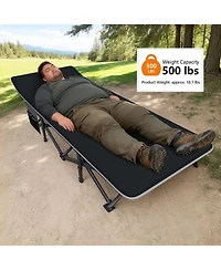 Aofar 31.5'' Oversized Camping Cot Folding Bed 500Lbs