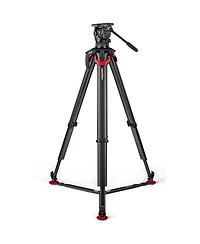 Sachtler aktiv10T 100mm Fluid Head with flowtech 100 Carbon Fiber Tripod and Ground Spreader