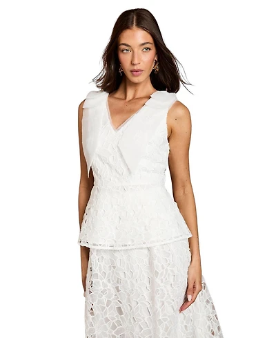 Coast Women's Lace Bow V-Neck Top