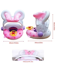 Aofar Baby Pool Float Sun Canopy Seat Handle No Flip Boat Ring 8-36M