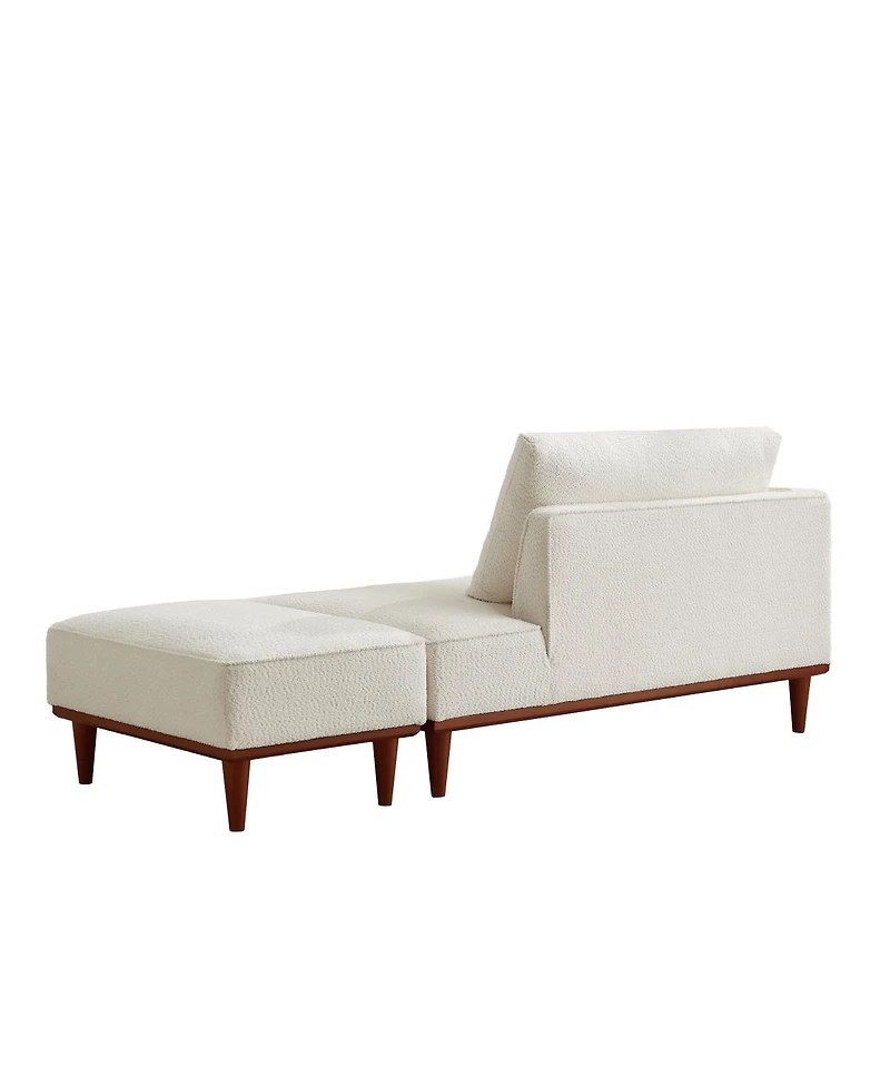 Streamdale Furniture Upholstered Chaise Lounge and Stool for Living Room Bedroom