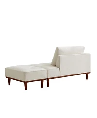 Streamdale Furniture Upholstered Chaise Lounge and Stool for Living Room Bedroom